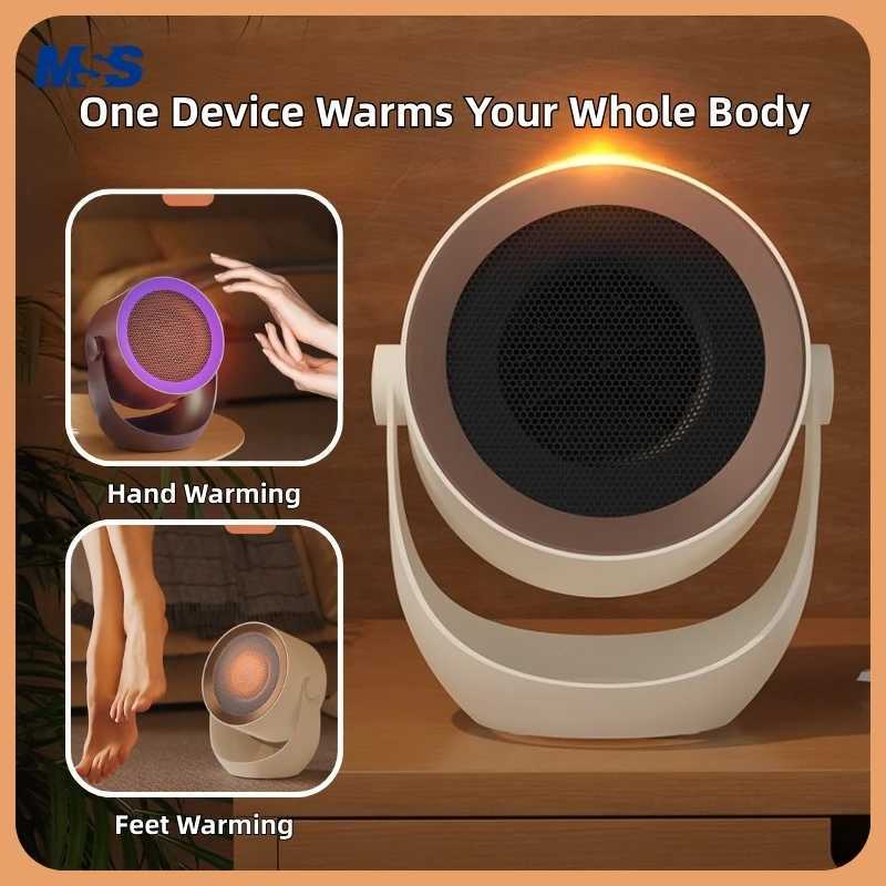 MSS Desktop Heater FanMini Radiator Home Office Warmer Machine for WinterConvenient Room HeaterWinter Heating Home Appliance Y251213