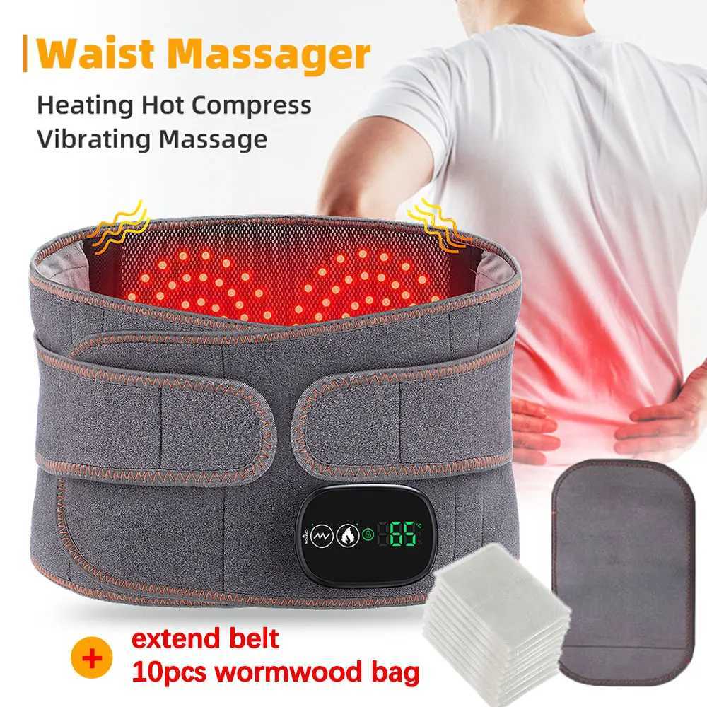 New Upgrade Electric Heating Waist Massager Support Belt Vibration Hot Compress Brace Belt Back Relax 3 Gears Adjustment Y251212