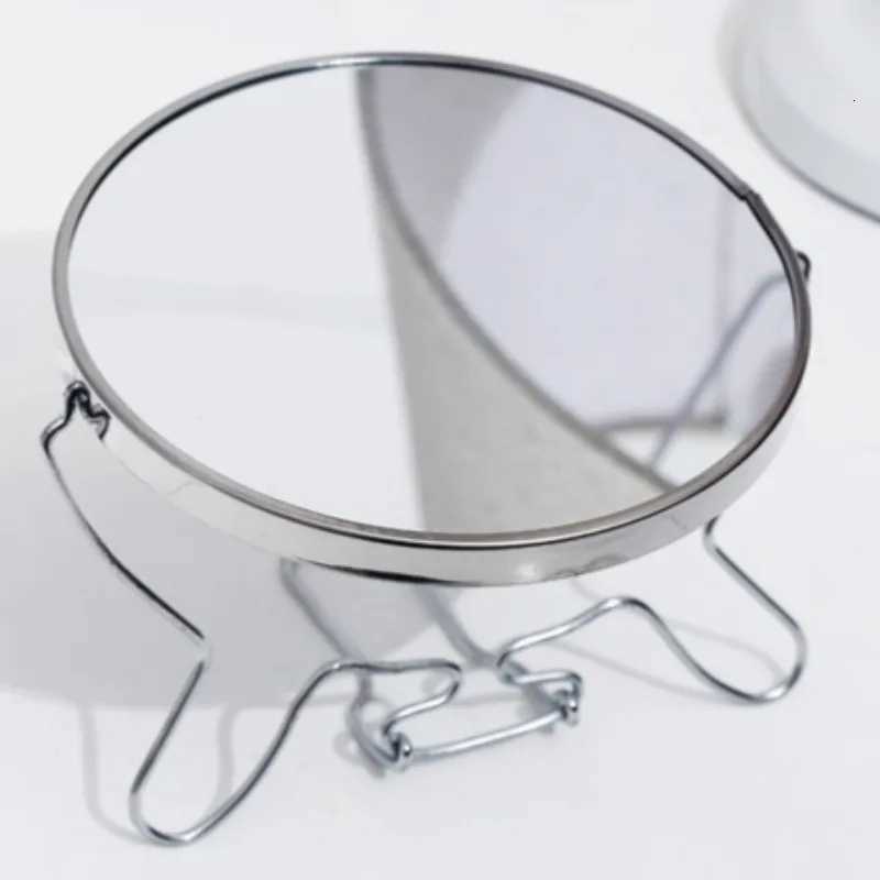 Metal Framed Mirror 6/8 Inch Desktop Double-sided Makeup Mirror Large Size Flip-floping Desktop Vertical Dressing MirrorT251213