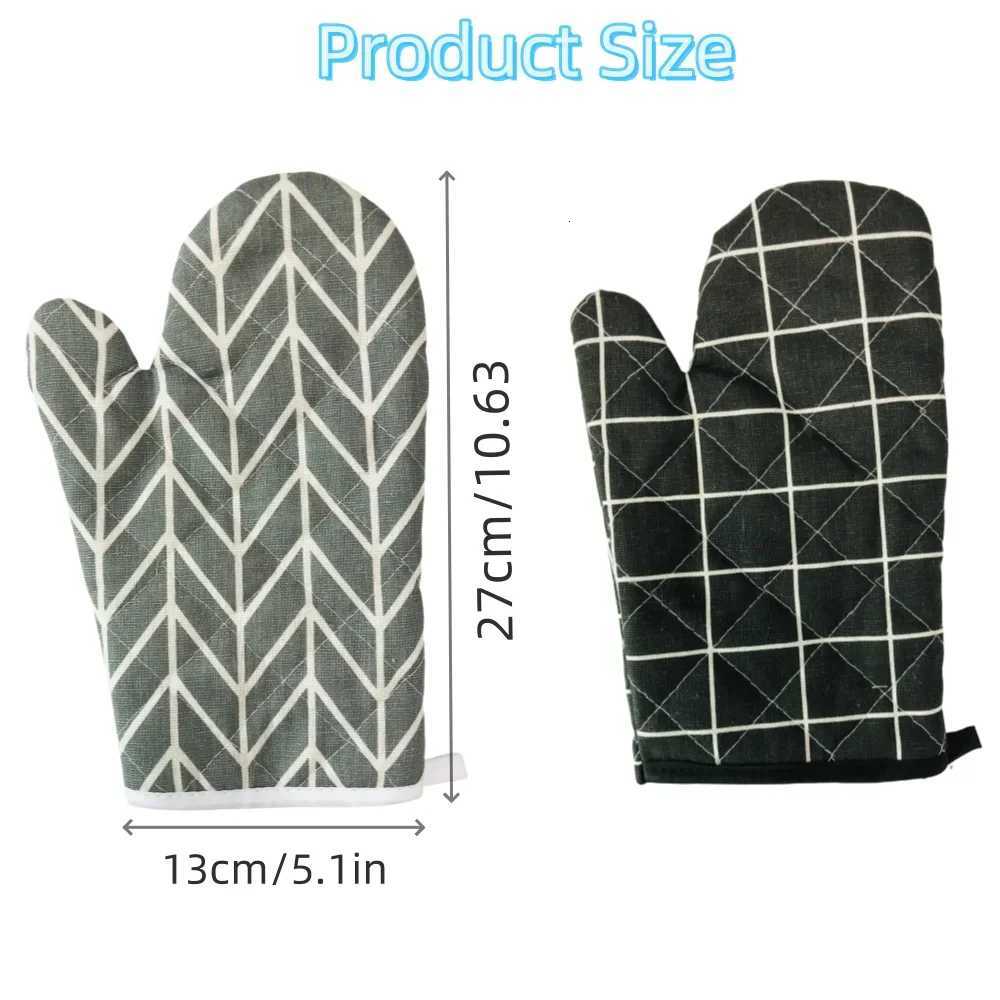 2pcs Kitchen Oven MittsInsated GlovesHeat-Resistant Microwave GlovesAll Clad Oven HelperCooking Tools SetBaking Supplies H251212