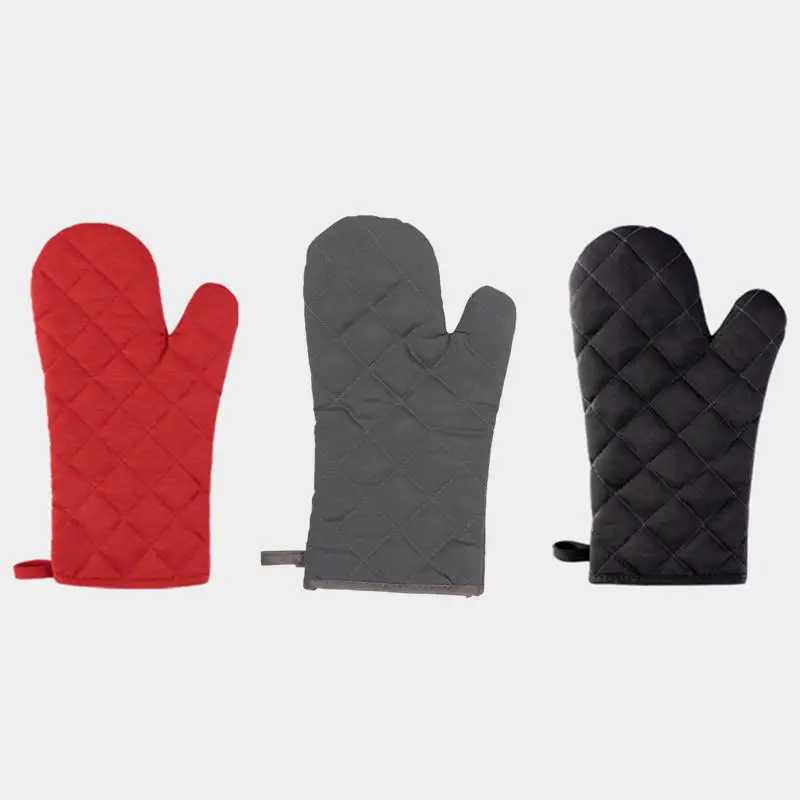 1/2Pcs Oven Mitts Kitchen Oven Microwave Gloves High Heat Resistant Long Oven Mittens Anti-scalding Cloth Gloves H251212