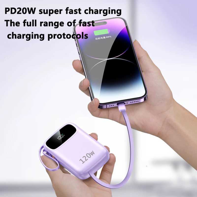 50000mAh Built in 4 Wires High Capacity er Fast Charging Power Bank External Battery for iPhone New H251213