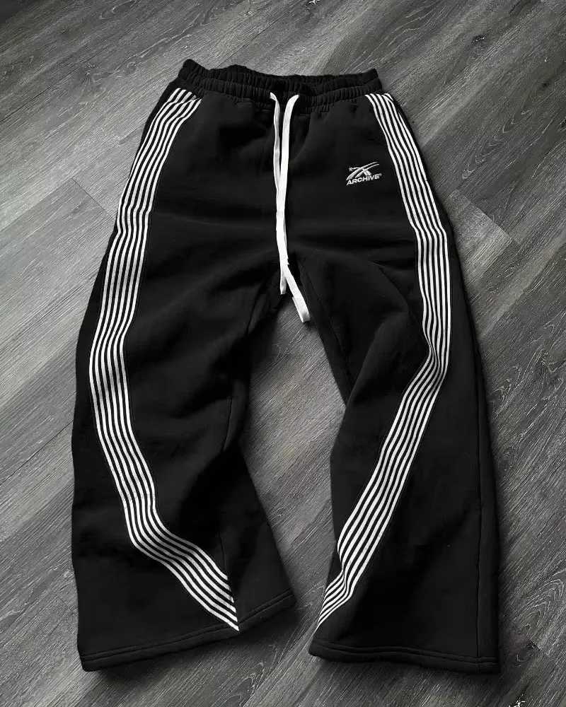 Y2k Embroidered Black Gray Casual Pants Camo Functional Tactical Functional Men Women Premium Jogging Baggy Drawstring Sweatpant X251213 - view 3