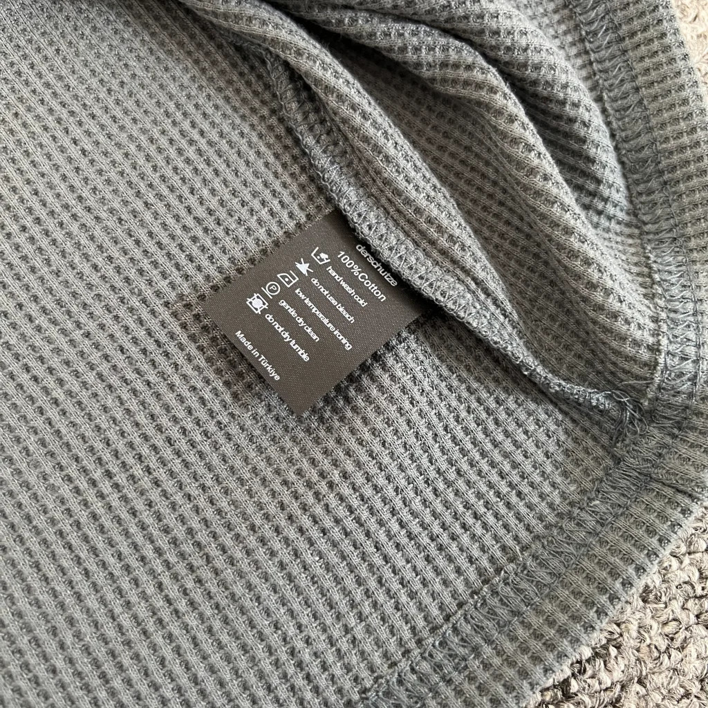 25fw Waffle Long Sleeve Derschutze Cherry Blossom Embroidery T Shirt Men Women Quality Heavy FabricUnisex Tee Tops T-Shirt 251211