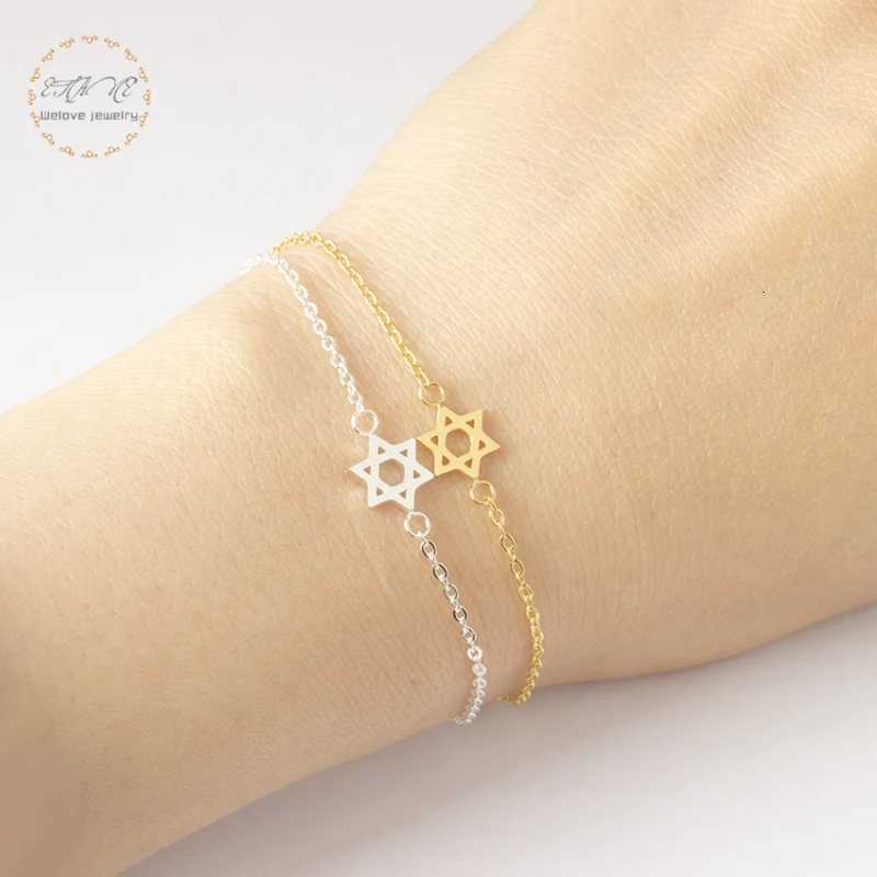Stainless Steel Israel Star Of David s For Women Best Friend Je Hand catenary Bileklik Erkek Anillos Jewelry M251213