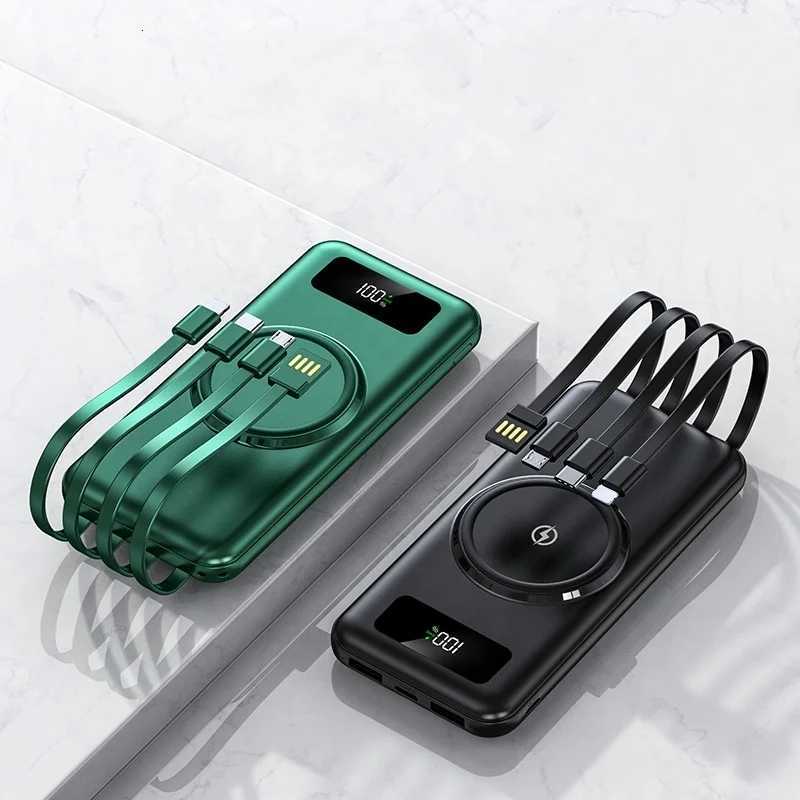 Powerbank 30000mah Wireless Fast Charging 20000Mah Power Banks Faster Mobile Charger Spare battery With Cables for iPhone H251213