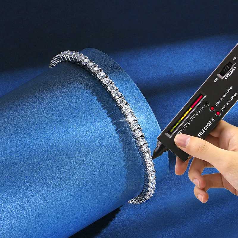 Luxury Jewelry VVS Moissanite Sterling Silver 925 Fashion Moissanite Tennis Chain and Necklace For Women M251213