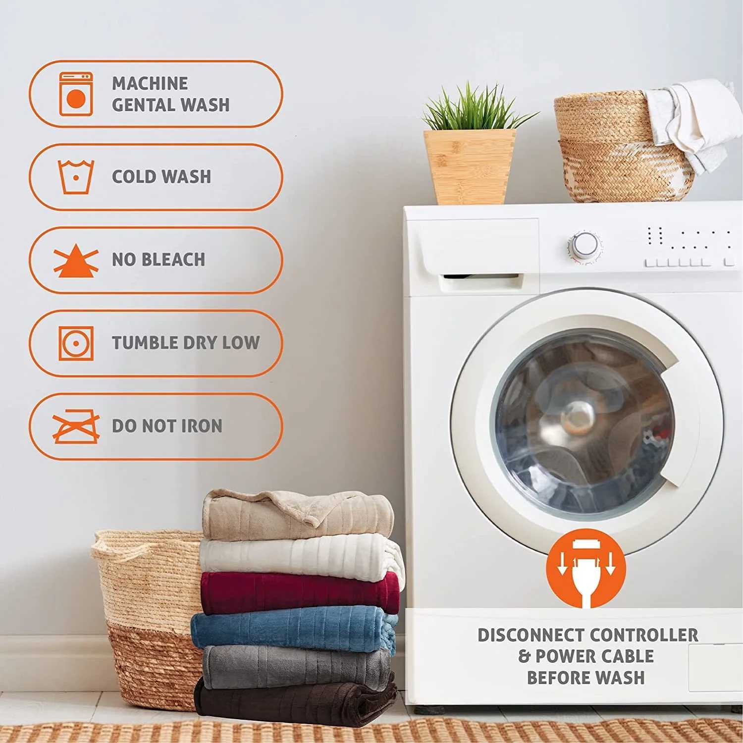 Heated Blanket-Electric BlanketSoft Heated Throw Blanket with 6 Heating Levels 4 Hours auto-OffOver-Heat Protection Y251212