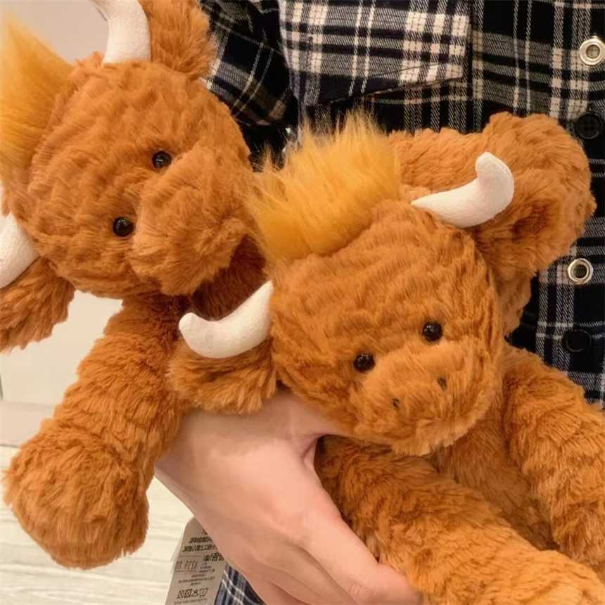 Internet Celebrity Jellys Cat Imitation Wavy Curly Highland Plush Toy Gift Doll Super Soft Stuffed Animal Cow online