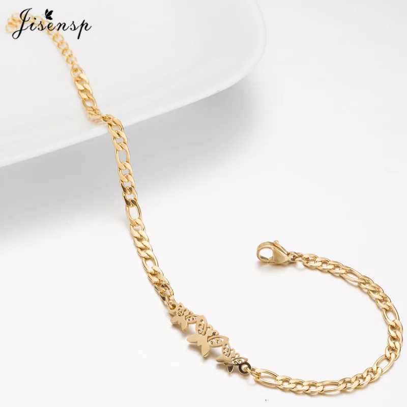 Jisensp Elephant Butterfly s Bangles Animal Chain Link Female Stainless Steel s for Women Accessories M251213