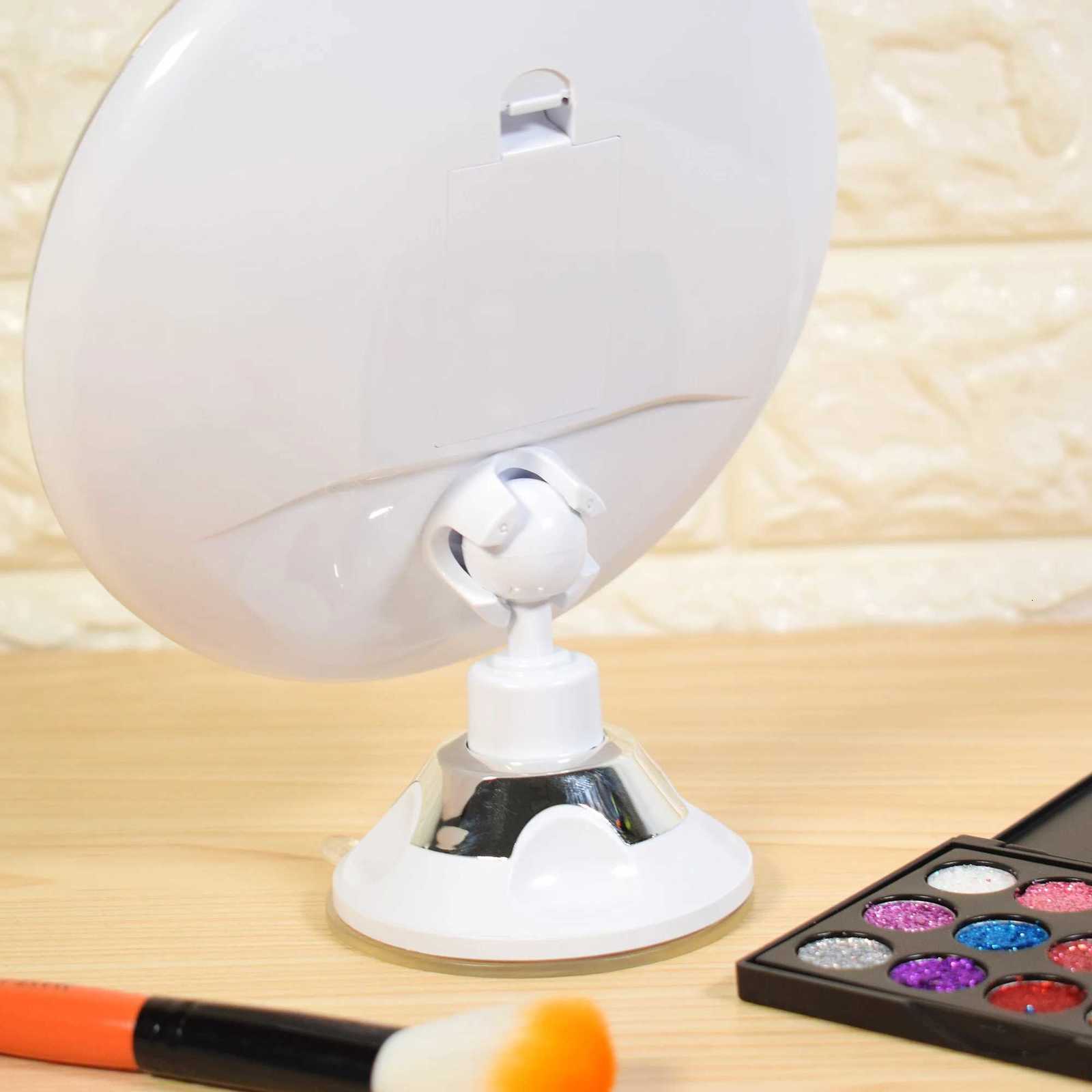 10x Magnifying Makeup Mirror With Led Light 360 Degree Rotating Cosmetic Vanity Makeup Mirror Suction Cup Bathroom Shower MirrorT251213