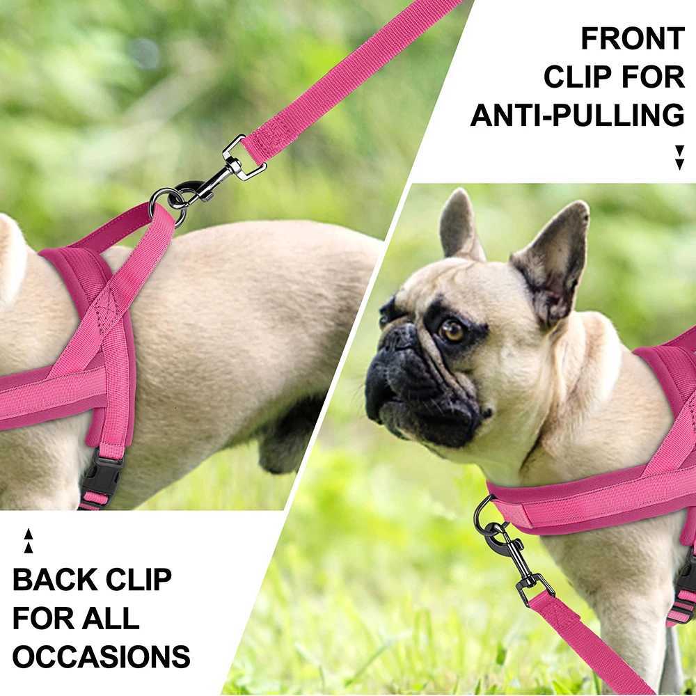 Soft Padded Nylon Dog Harness No Pull Dog Harnesses Vest Adjustable Pet Puppy Pug Harness Durable Vest For Small Medium Dogs M251213