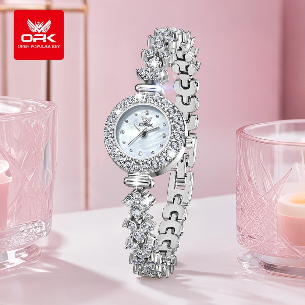 OPK Designer Women's Watches, New Fashion, Multi-functional Women's Watches, Niche, Light Luxury, Diamond-encrusted Dial Quartz Watches Whol