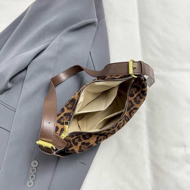 Shoulder Bags for Women High-grade Leopard Chamois Crossbody Bagss Korean Style New in Niche Design Commuting Hobos Womens BagsT251213