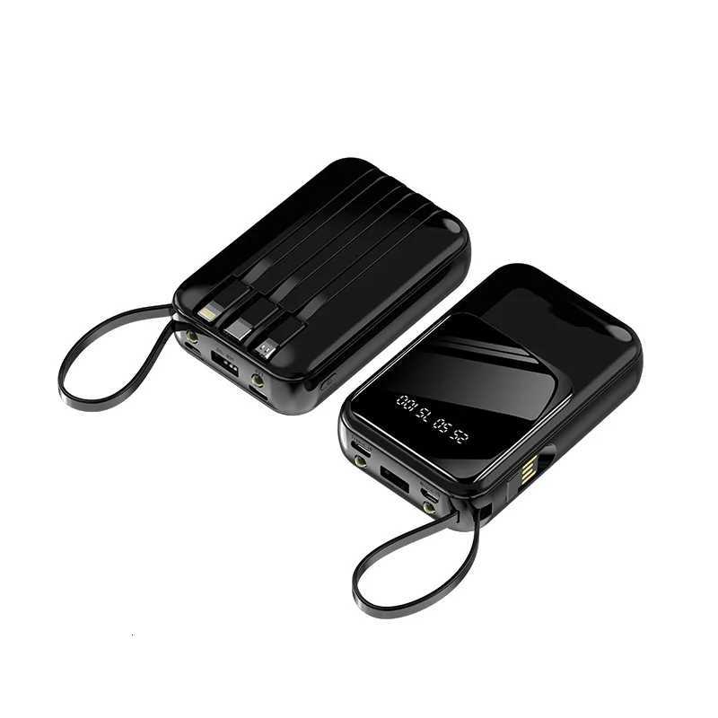 20000mAh Digital Display Power Bank Built in Cable High Capacity Portable H251213