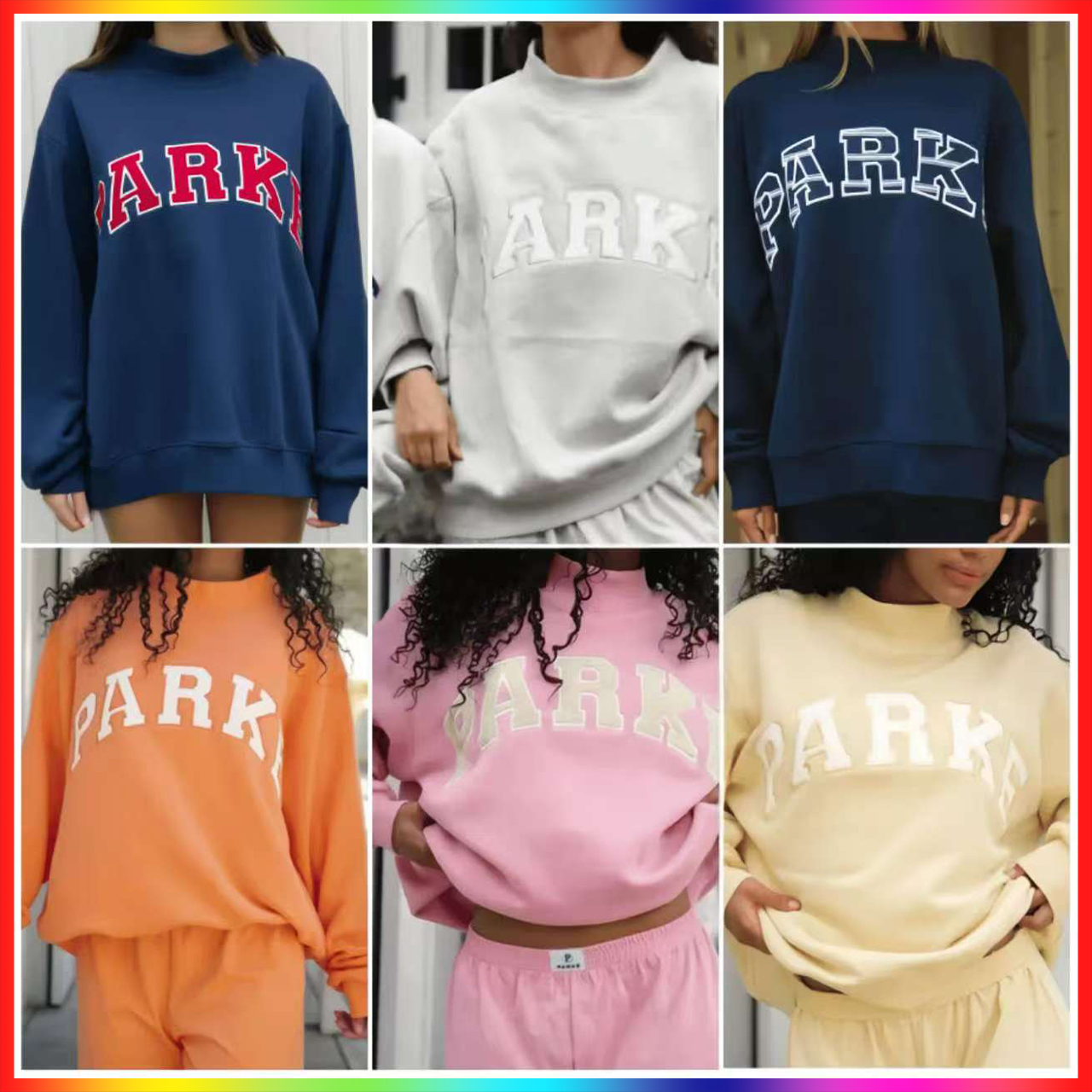 2026 Parke Womens Mockneck sweatshirt yoga hoodie designer high quality hoodie sport jogging sweatshirt womens autumn loose fit letter print fashion luxury hoodie