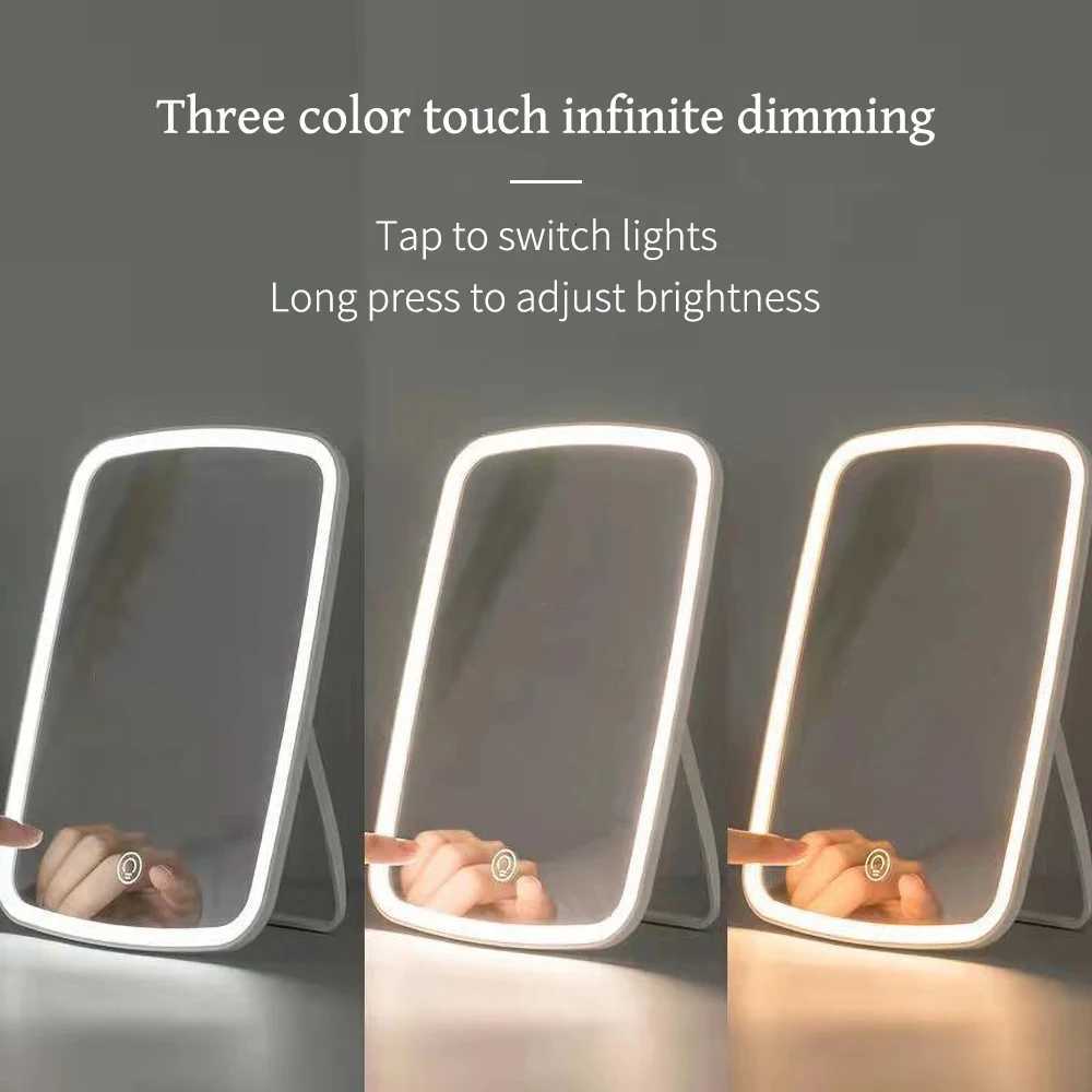Vanity Lights USB Tricolor Light Foldable Makeup Mirror Bathroom Dressing Table Lighting Dimmable LED Vanity Light For BeautyT251213