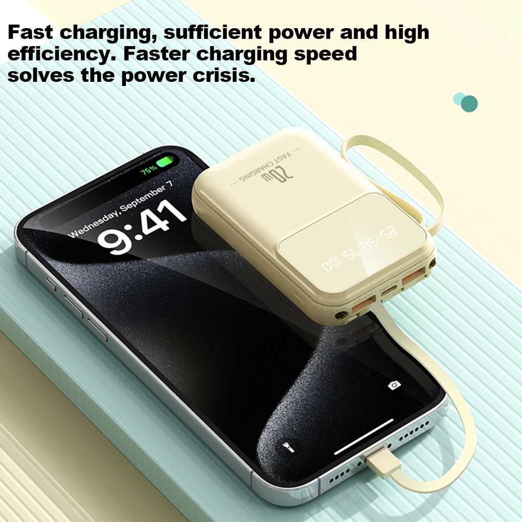 5000mAh Llarge Capacity Portable Power Bank New Built In Power Bank er Fast Charging Power Bank Hot With Small And Portable H251213
