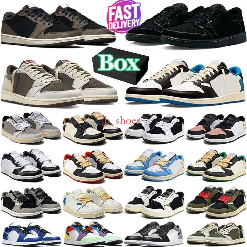 With Box Designer Low Basketball Shoes Wolf Carbon Arctic Punch Black Toe Fragment Reverse Mocha Grey Camo Trainers Women Sneakers EUR 36-47