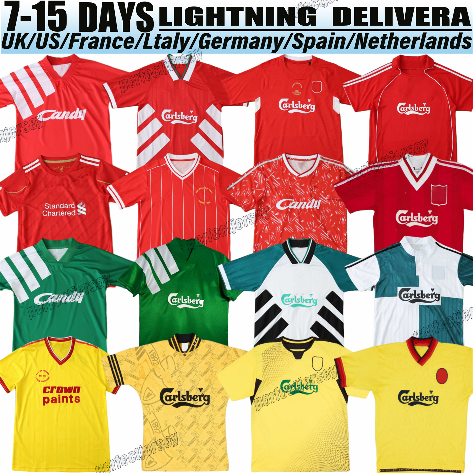 retro football jersey retro LI VERPOOLS jersey DALGLISH MCMANAMAN TORRES RUSH BARNES GERRARD football kits vintage goalkeeper 93 95 96 97 98 FOWLER 95 LFC jersey