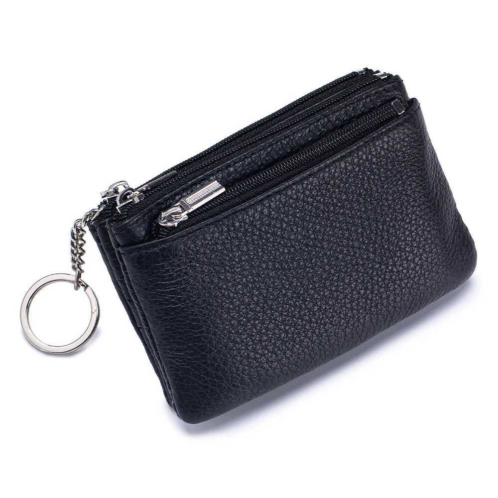 New Wens Wallets Soft Genuine Leather Zipper Purses Large Capacity Mey Bag Portable Storage Bag With Keychain Coin Holders Y251213