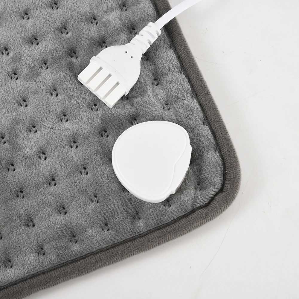 Soft Washable Thermal Electric Heating Pad Blanket For Shoulder Legs Feet Hands Abdomen Winter Warming Heated Mat 6 Levels Gray Y251212