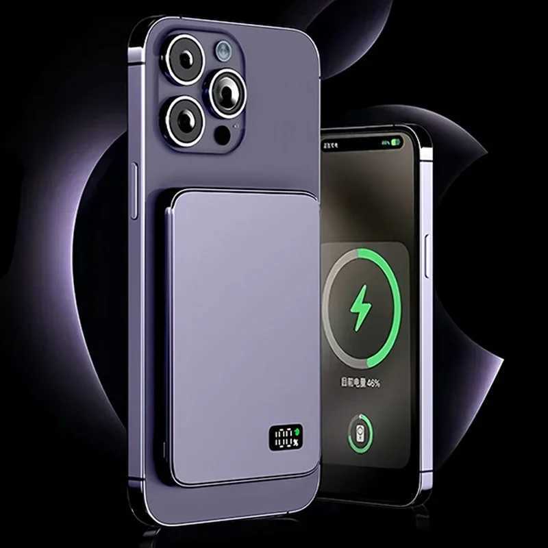 New tra Thin Power Bank for Magnetic Wireless Fast Charging LED Display Portable Battery for IPhone Phone H251213