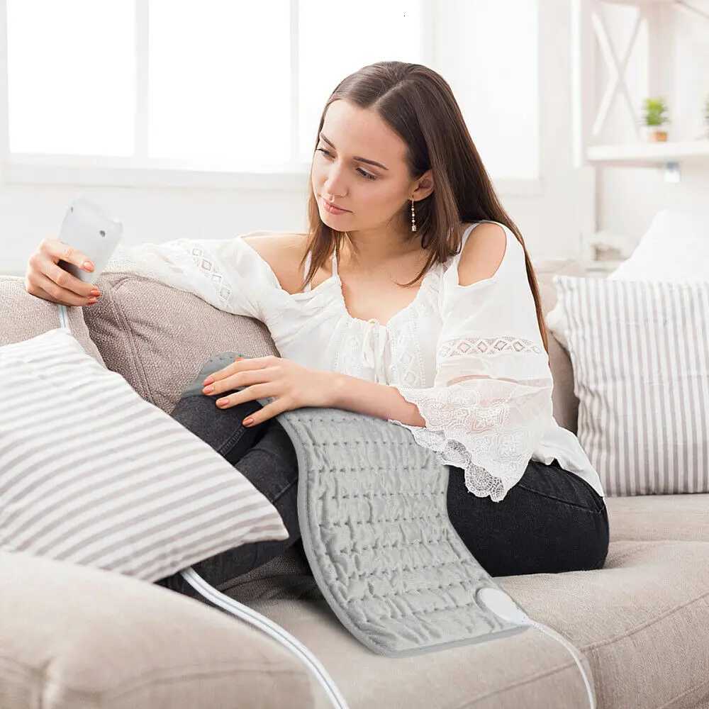 120W Electric Heating Pad Timer For Shoulder Neck Back Spine Leg Pain Relief Winter Warmer 76x40cm 60x30cm 40x30cm 110V 240V Y251212