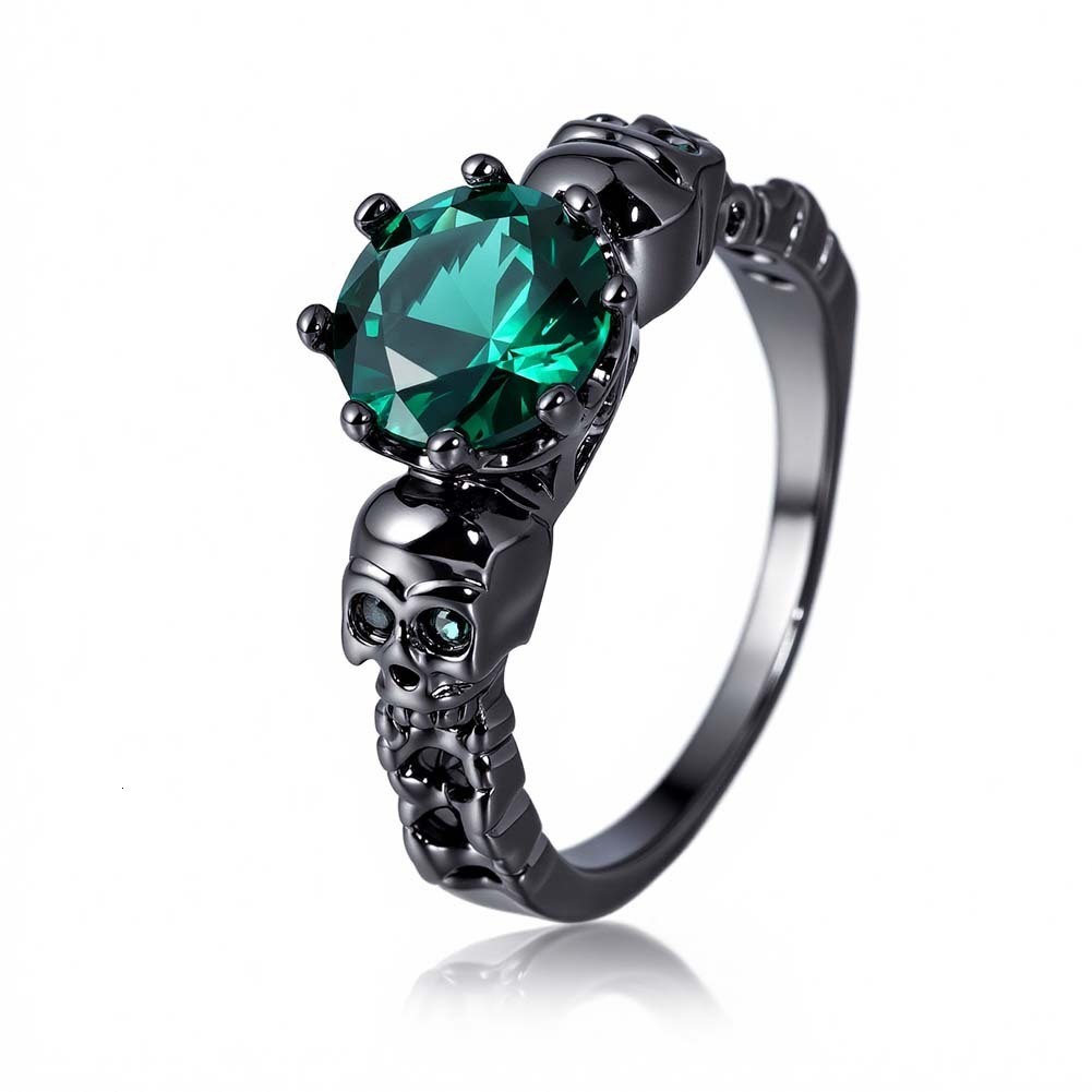 Skull Ring female zircon hand jewelry fashion personalized punk jewelry 230505