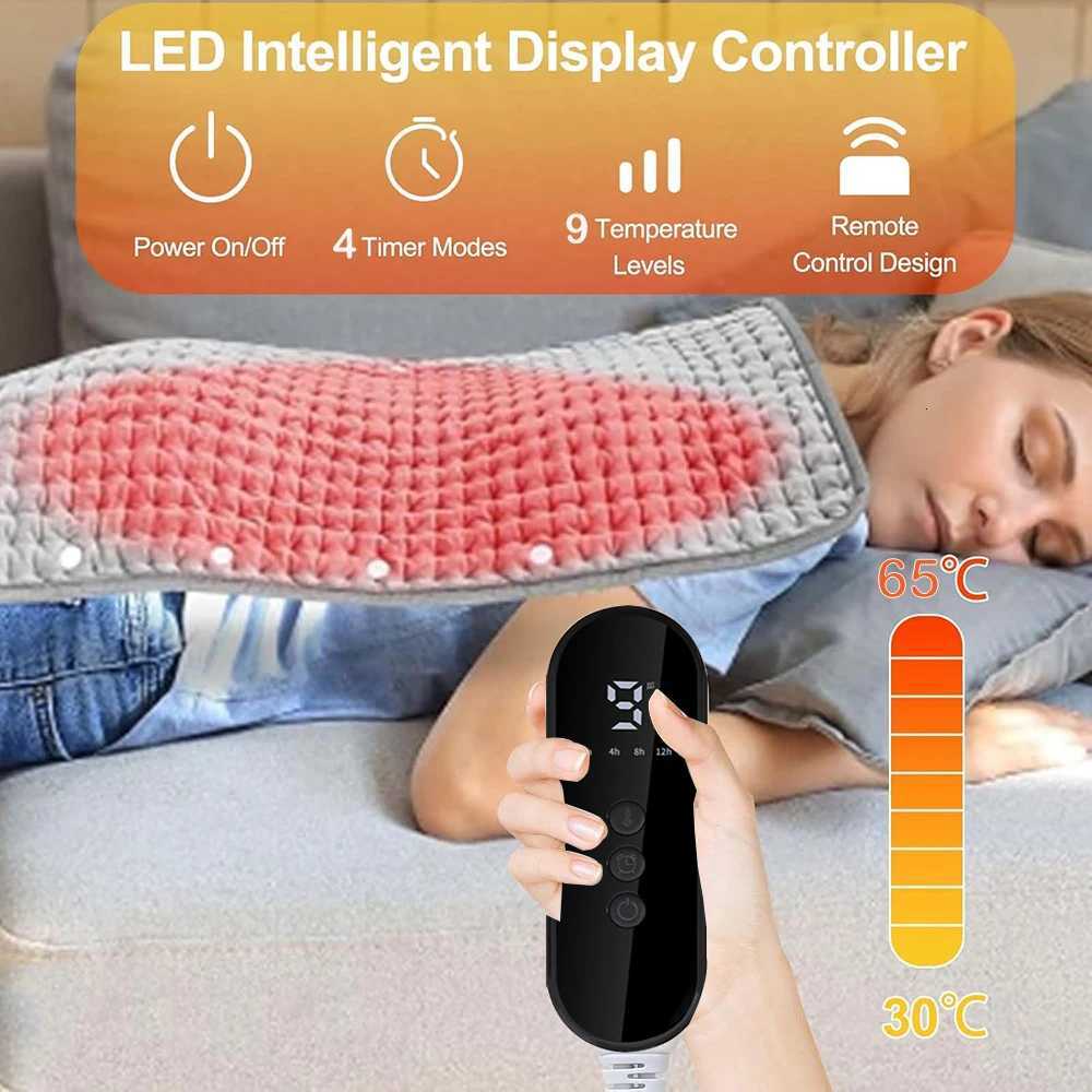 Electric Heating Pad Shoulder Back Leg Pain Relief Physiotherapy Winter Heater Timed Temperature Control Heating Blanket Mat Y251212