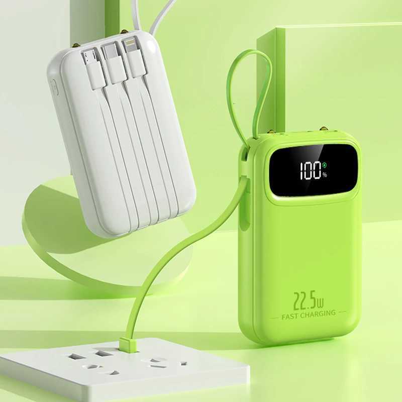 er fast charging with 4-wire mini power bank 10000/20000 mAh power bank international certification can be custi H251213