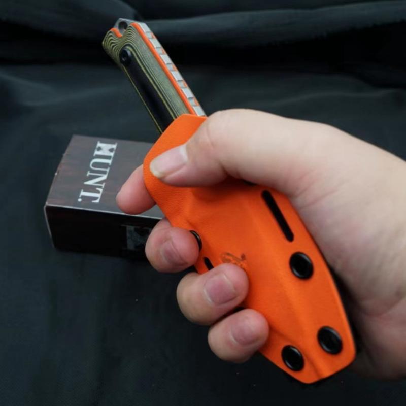 15017 Knife with Kydex Sheath, Colorful G10 Handle, CNC High-End Process Handmade Convenient Pocket Sharp Cutting Tool, EDC Fixed Blade Straight Premi - view 7