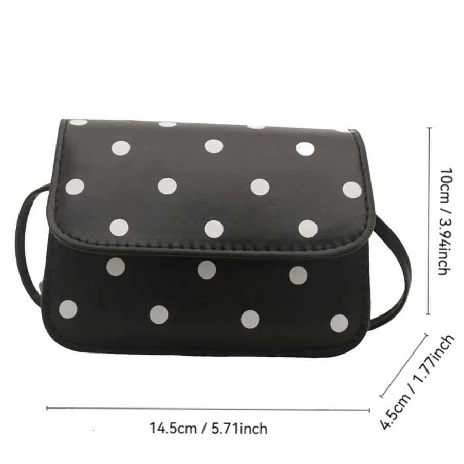 Mini Chic Casual Polka Dot Print Fashionable Shoulder Bag Womens Crossbody Bag Versatile Polyester Lining PU MaterialT251213