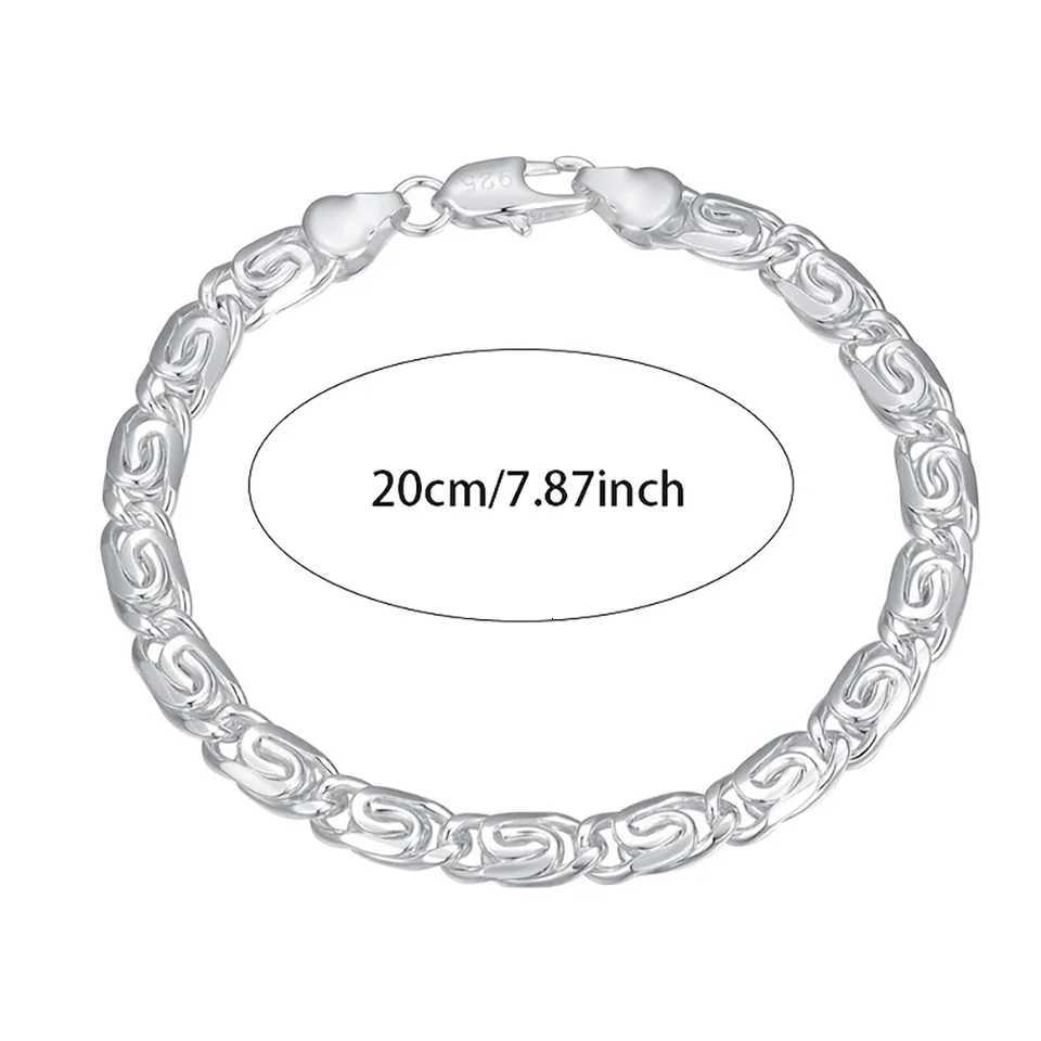 925 Sterling Silver 8 Inches Simple Classic Chain Women Fashion Party Jewelry Engagement Girlfriend Gift M251213