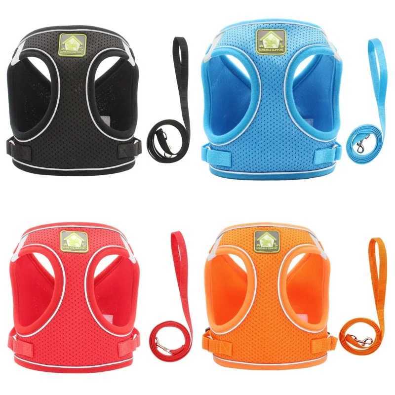 Dog Harness Leash Set Soft Comfortable Pet Dog Chest Strap Adjustable Puppy Cat Harness Vest French Bulldog Pet Dog Accessories M251213