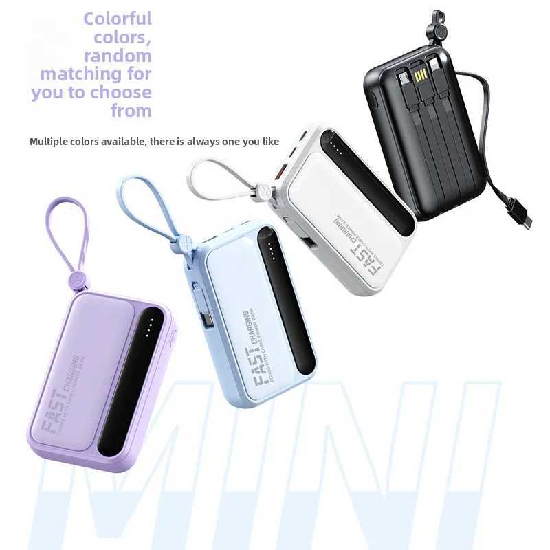 20000mAh Power Bank Fast Charging Large Capacity Power Bank Portable With Built-in 4 Cables Battery For IPhone H251213