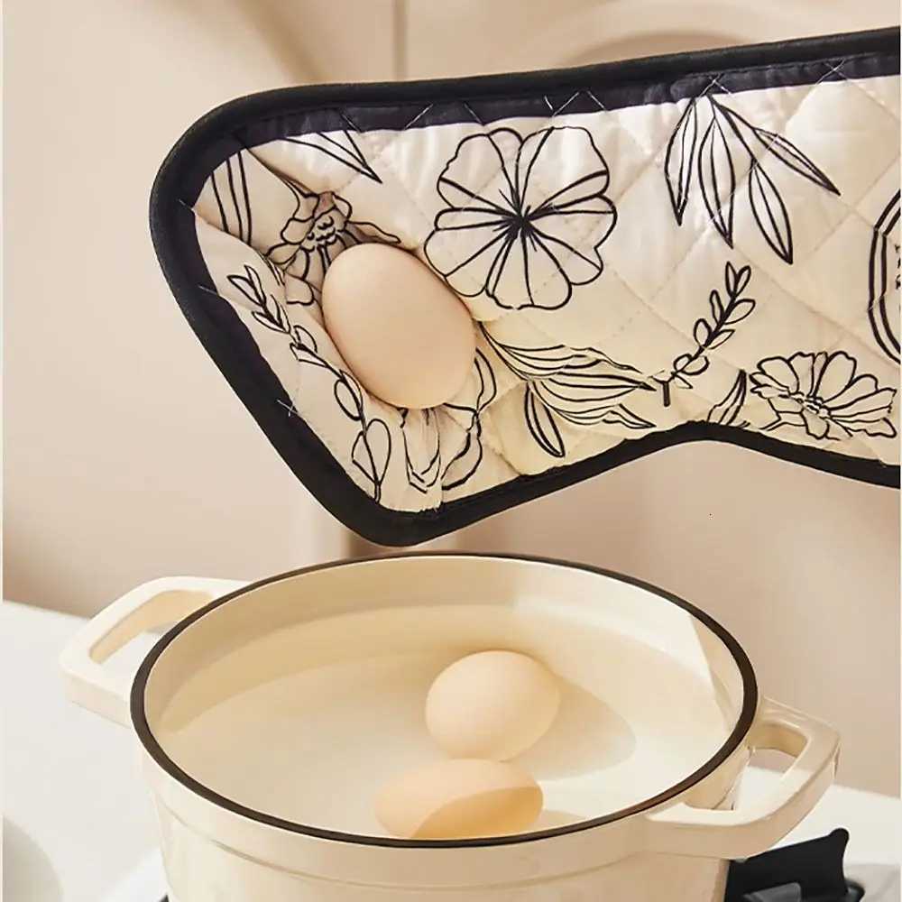 Practical Cloth Microwave Gloves Conjoi Thicke Oven Mitts Portable Anti-scald Baking Tools Accessories Bakeware H251212