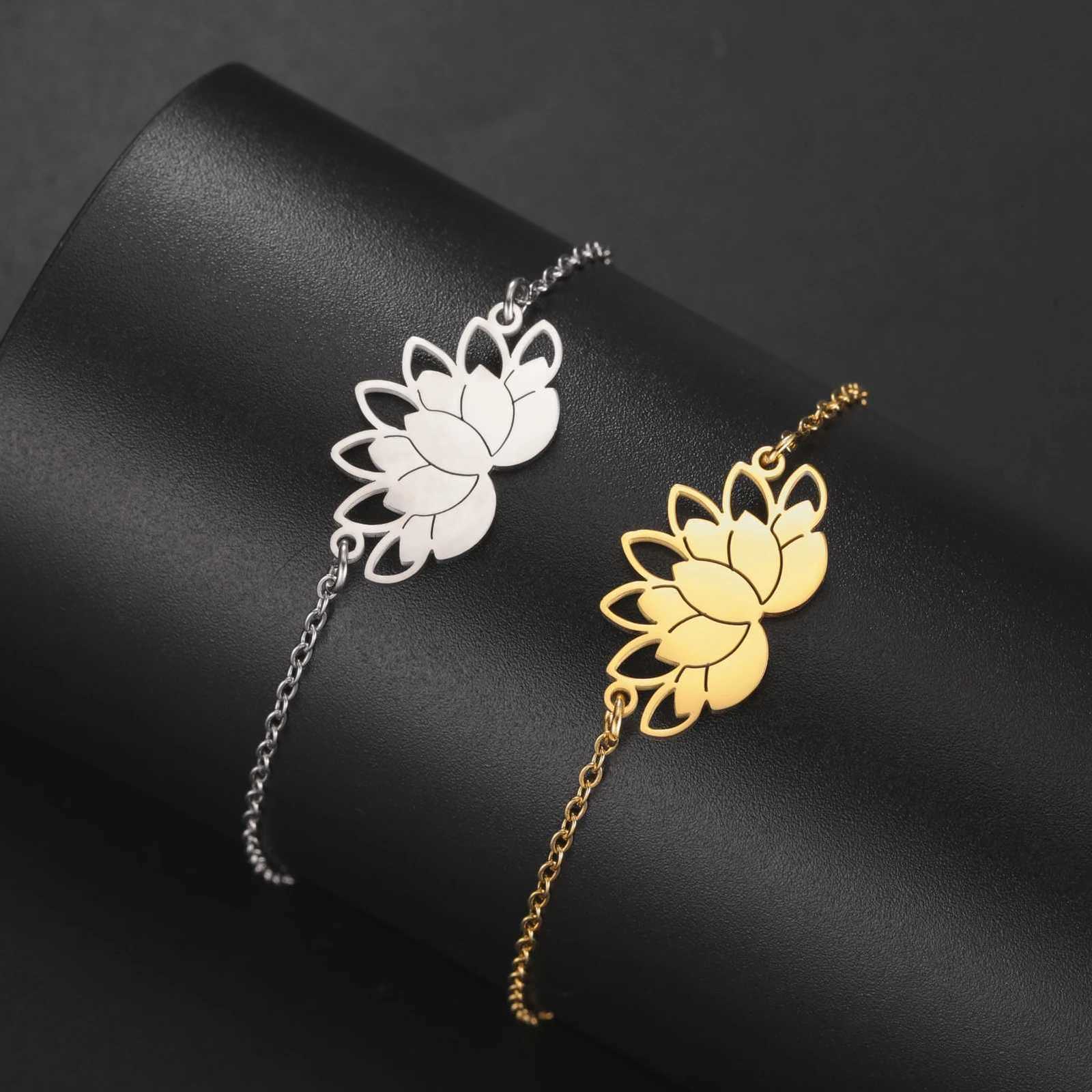 Hollow Lotus Pendant Stainless Steel Womens Buddhist Talisman Romantic Jewelry Couples Anniversary Gift M251213
