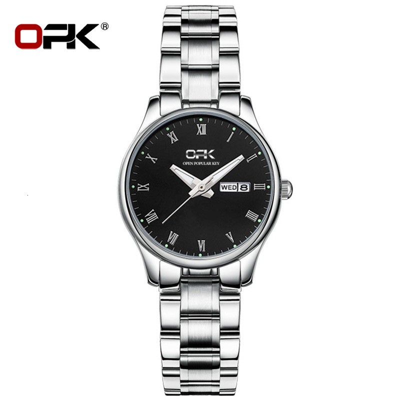 OPK Designer Women's Watch Waterproof Casual Outdoor Sports Wristwatch Free Shipping Wholesale Double Calendar Quartz Women's Watch