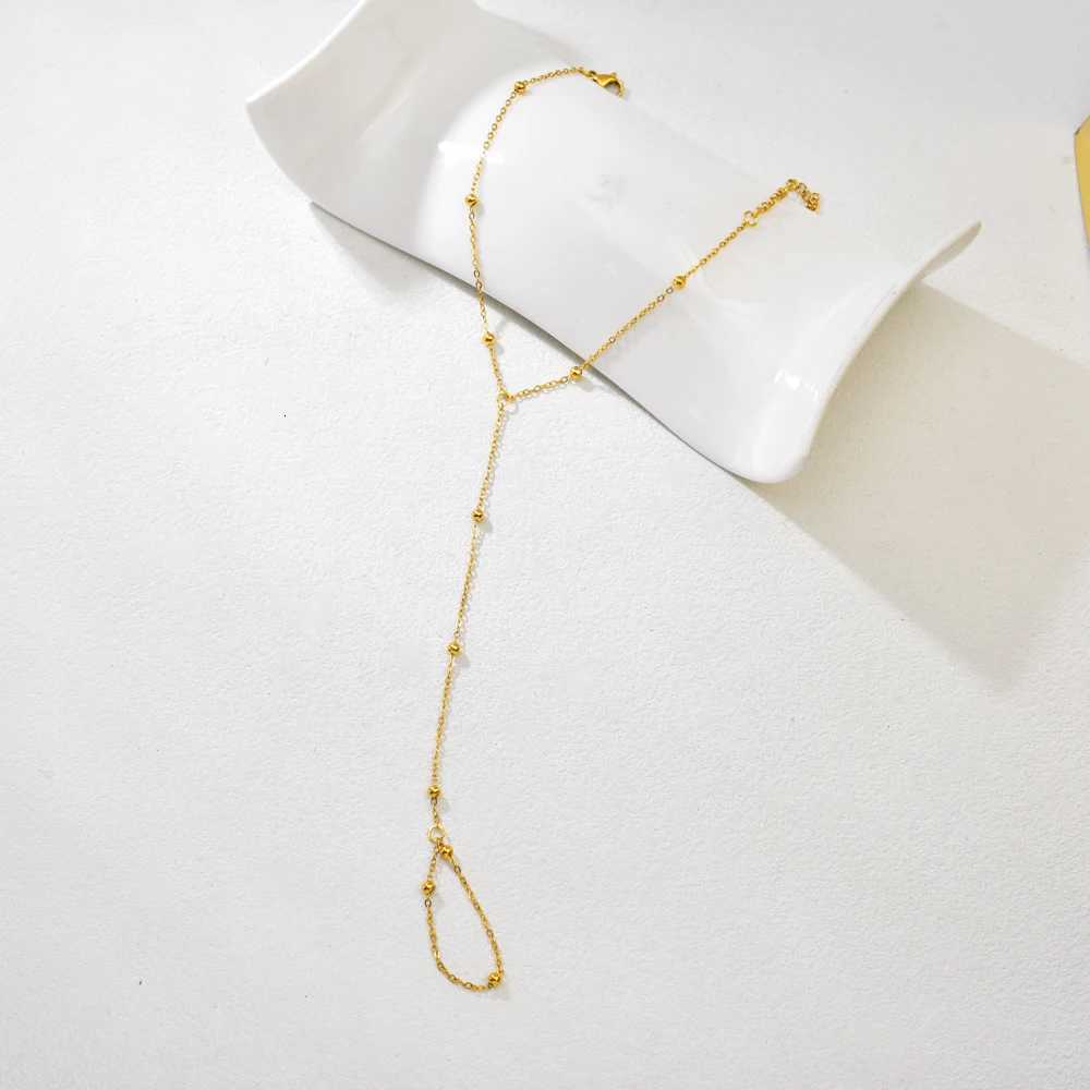 S55 Cross-border InS-style stainless steel chain for women a unique and elegant one-piece finger chain M251213