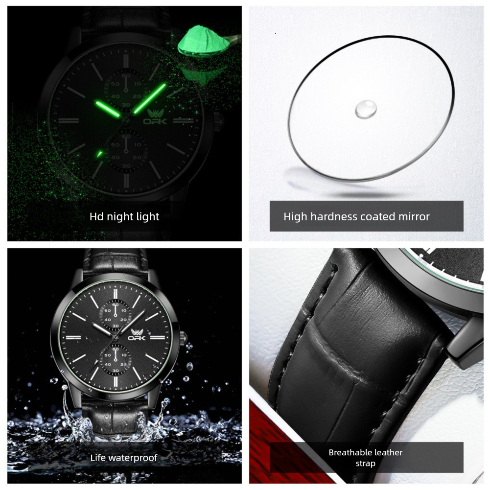 OPK Designer Men's Watches: Luxury Outdoor Sports, Versatile, Fashionable, Simple Scale, Men's Quartz Watches With Double Eyes, Free Shippin