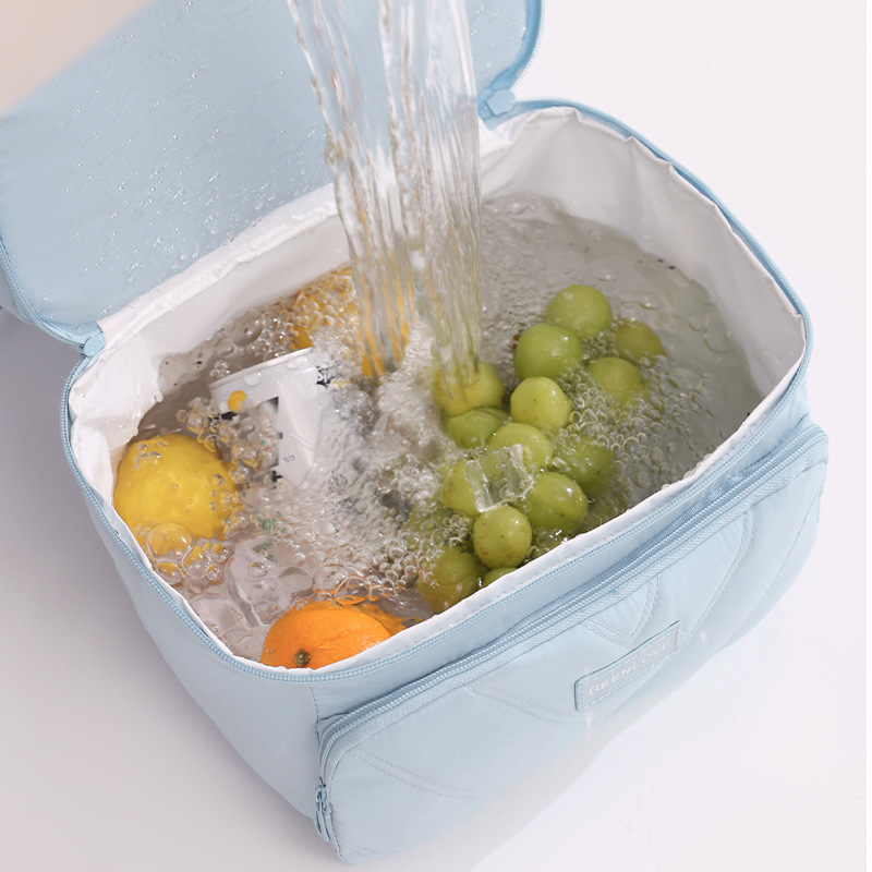 Free Shipping Double Lunch Bag Large Capacity Bento Lunch Box Bag Camping Handbag Shoulder Insulation Bag 2026