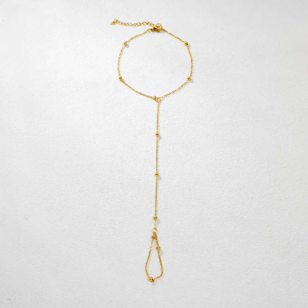 S55 Cross-border InS-style stainless steel chain for women a unique and elegant one-piece finger chain M251213