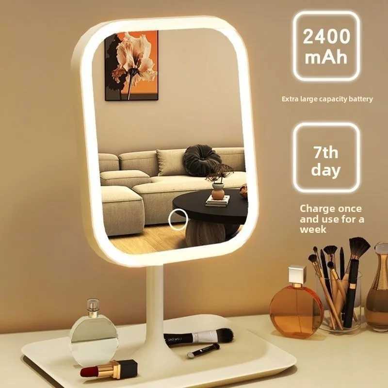 Desktop Vanity Mirror 3 Color Dimmable Light LED Makeup Light Touching Mirror Women Bedroom Dressing MirrorT251213