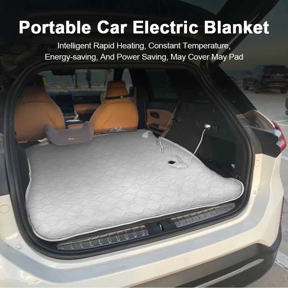 12V Car Electric Blanket Plush Thicker Heater Heated Mattress Thermostat Travel Heating Mat Winter Body Warmer For RV SUV Car Y251212