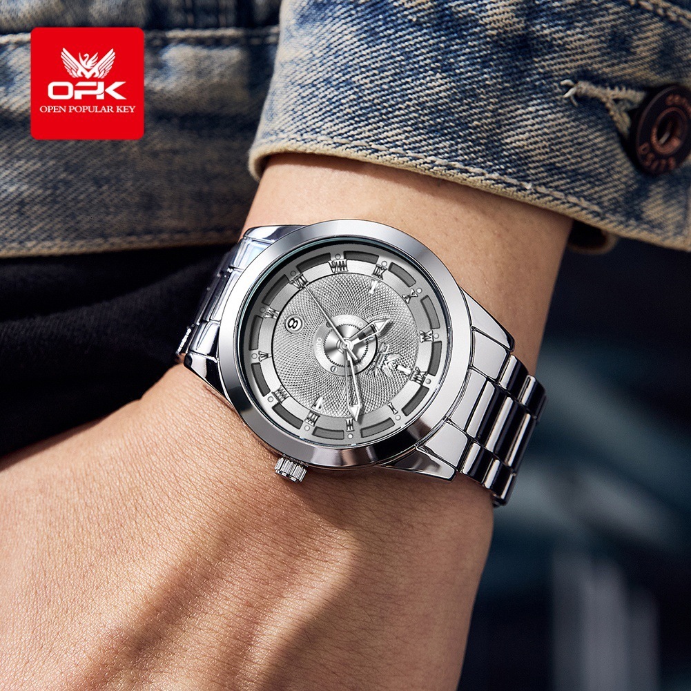 OPK Designer Men's Watch Waterproof Luminous Calendar Commercial Quartz Watch Simple And Fashionable Outdoor Sports Free Shipping Batch Watch
