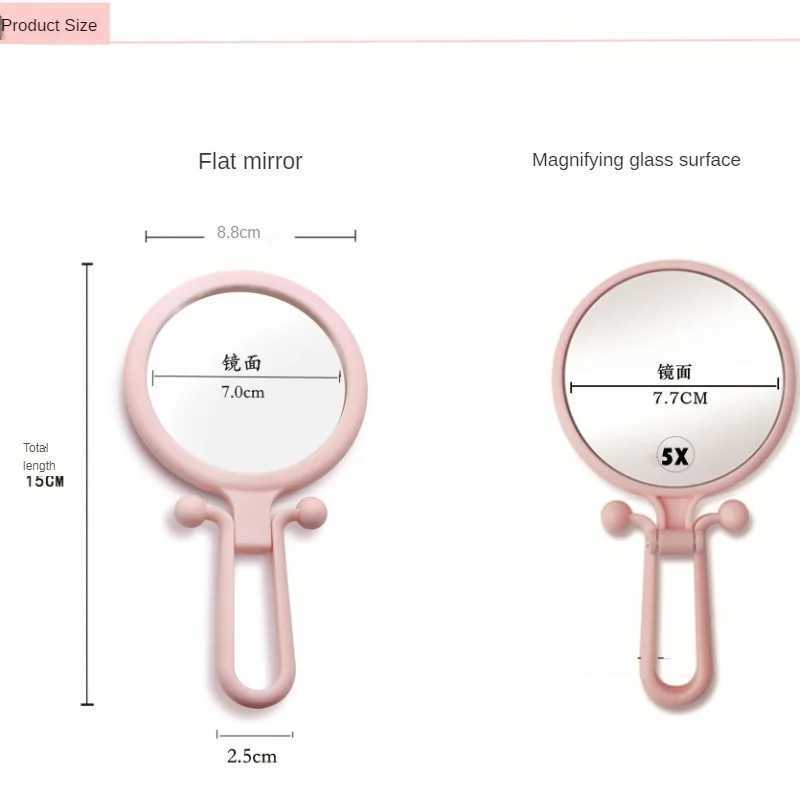 2/5/10X Bright Magnifying Makeup Mirror Handheld Vanity Mirror Folding Hand Mirror Pocket Mirror Compact Mirrors Make Up ToolsT251213