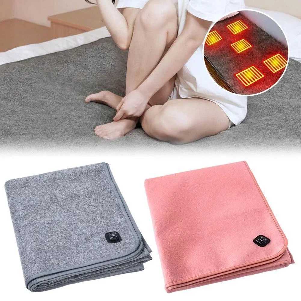 5V Electric Heated Blanket USB Charging 3-level Temperature Car / Bed / Chair Electric Mattress Heating Carpet Warmer Heater Y251212