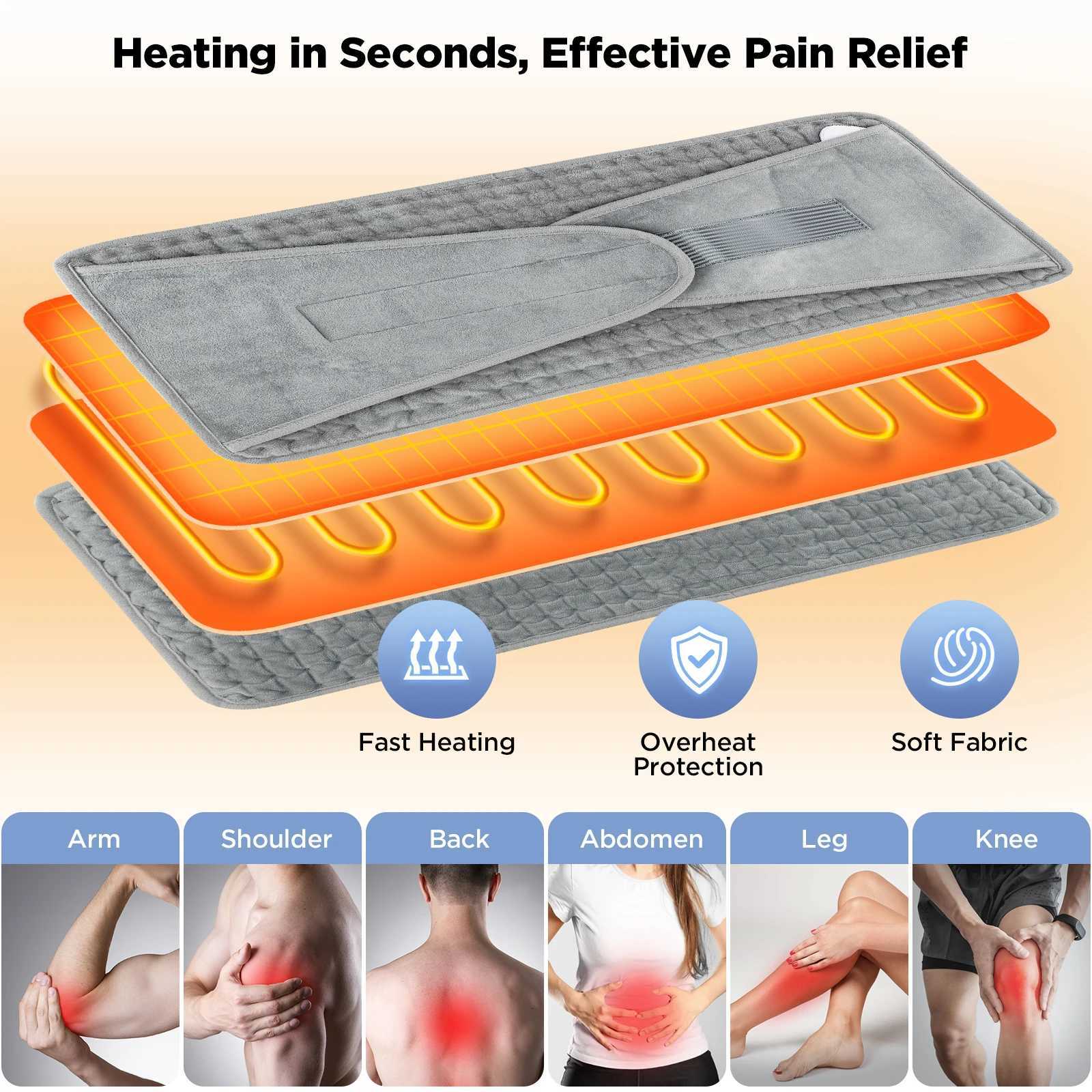 Electric Heating Pad Waist Back Lumbar Warm Pad 9-level Adjustable Temperature Waist Belt Office Home Winter Warming Hand Warmer Y251212