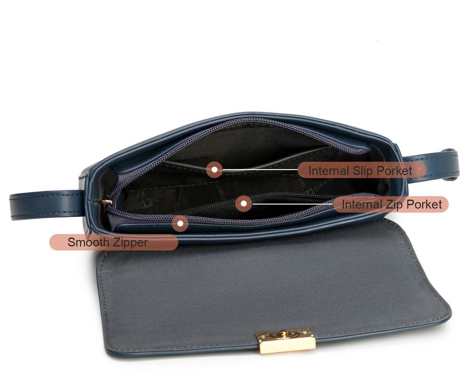 New David Jones Paris Women Handbag Waterproof Female Crossbody Bag Small Plain Lady Fashion Shoulder BagT251213